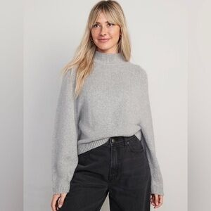 Melange Cozy Mock-Neck Sweater size XL